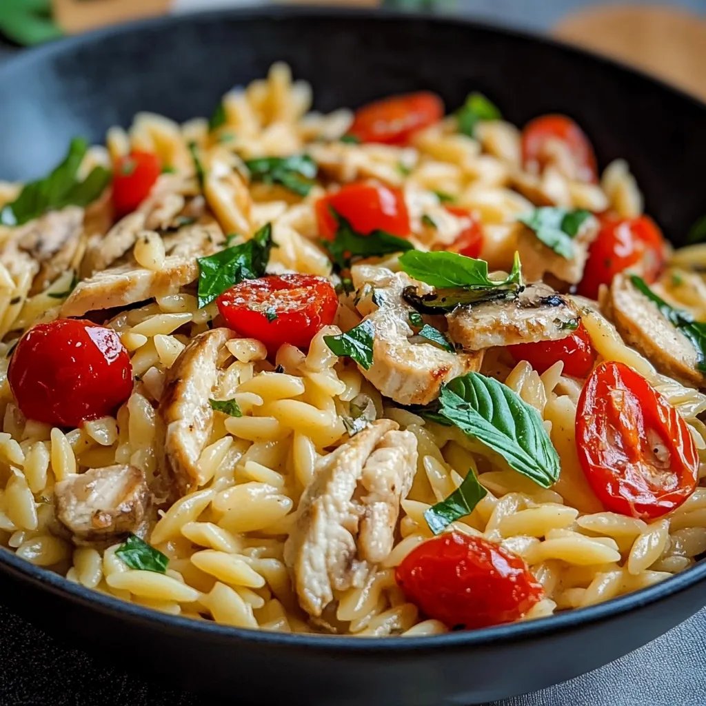 One Pot Orzo Pasta mit Hähnchen