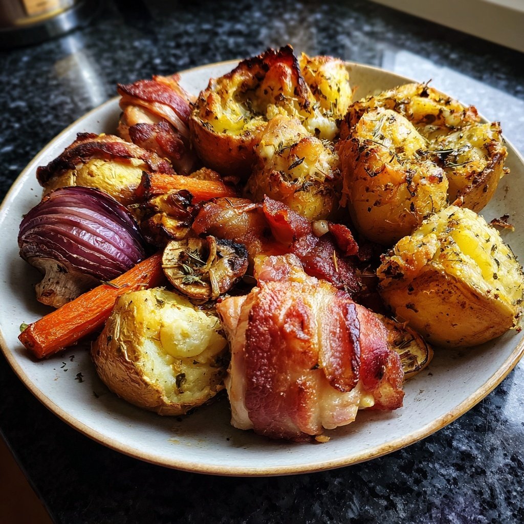 Abendessen aus dem Ofen