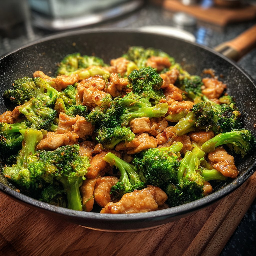 Brokkoli Pfanne Mit Hähnchen