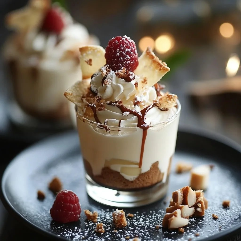 Weiße Lebkuchen-Mousse mit weißer Schokolade