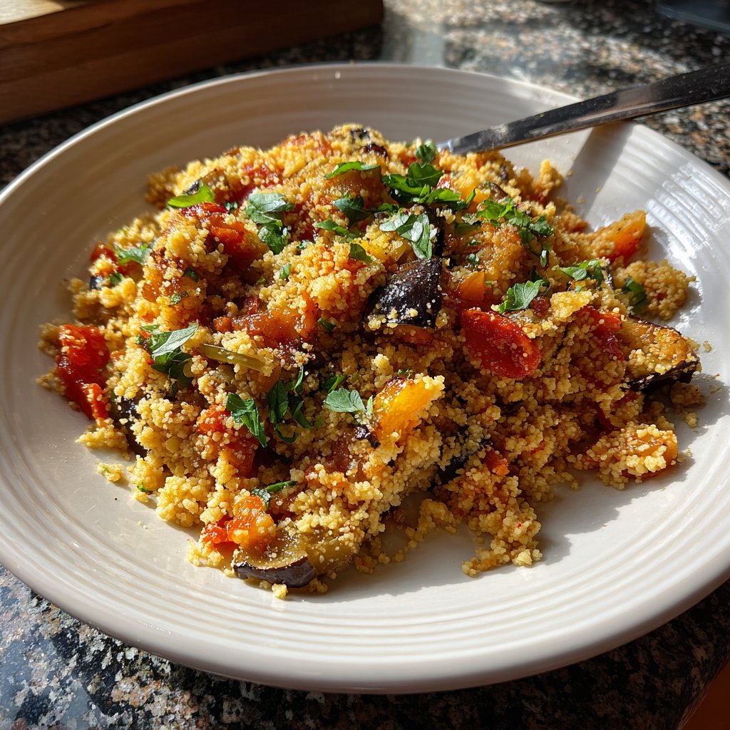 Gefüllte Auberginen mit Couscous