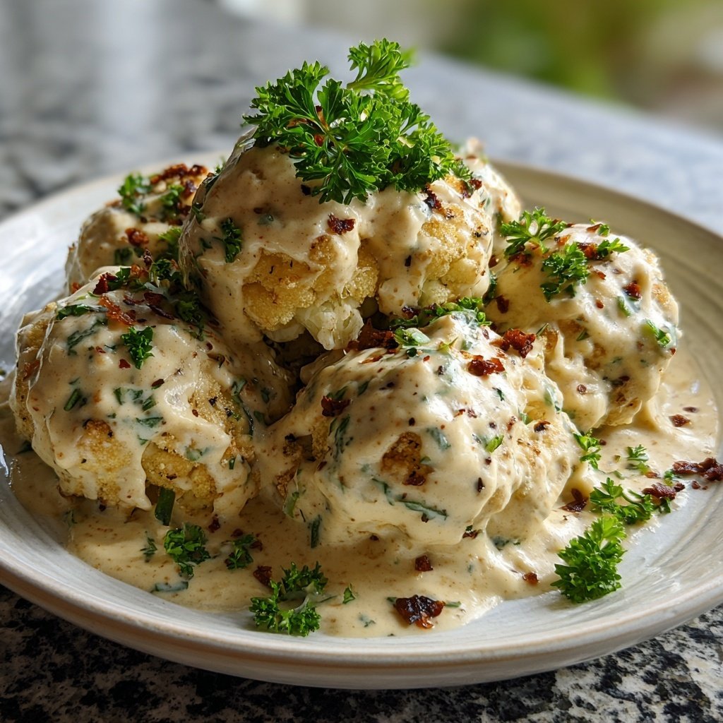 Blumenkohl mit Tahinisauce