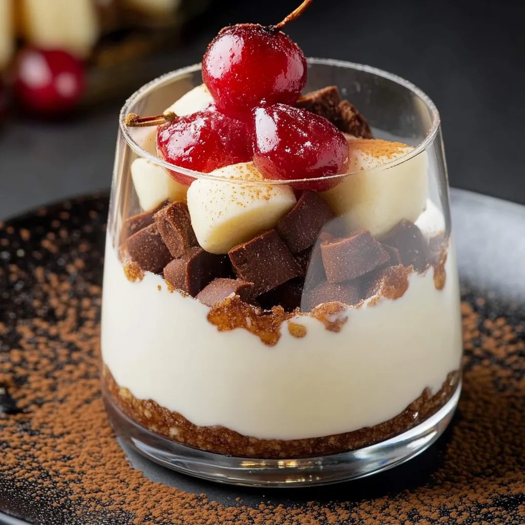 Weihnachtliches Dessert im Glas