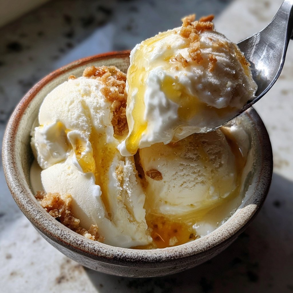 Joghurt-Eis mit Honig