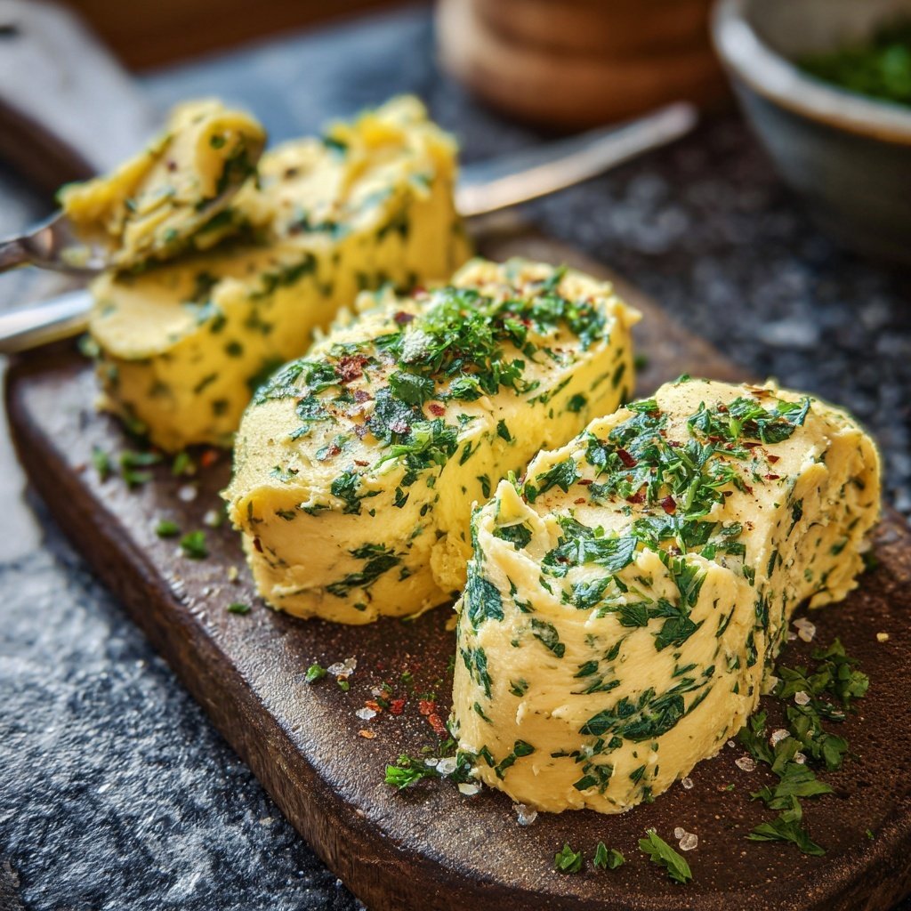 Kräuterbutter Mit Knoblauch Und Petersilie
