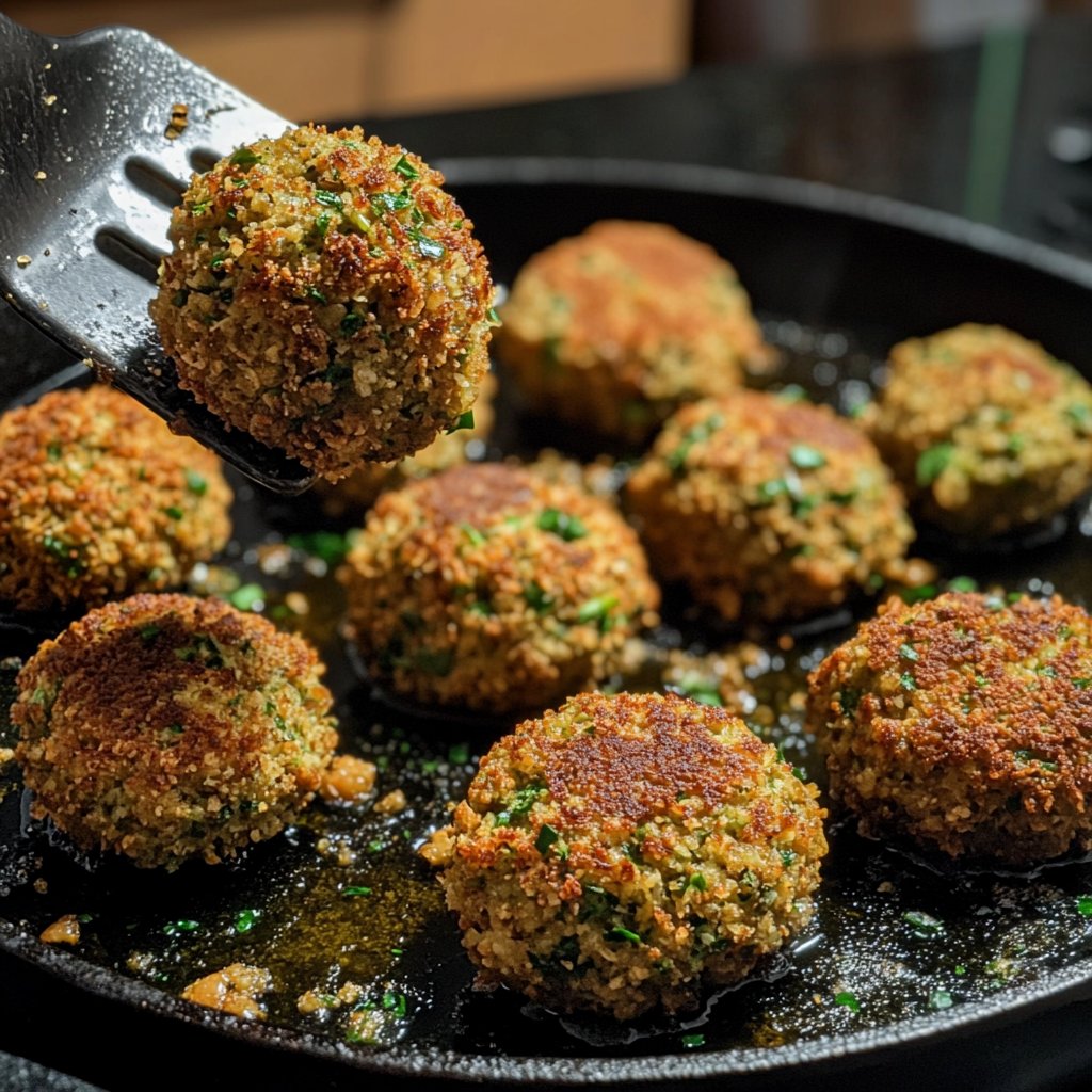 Falafel in der Pfanne