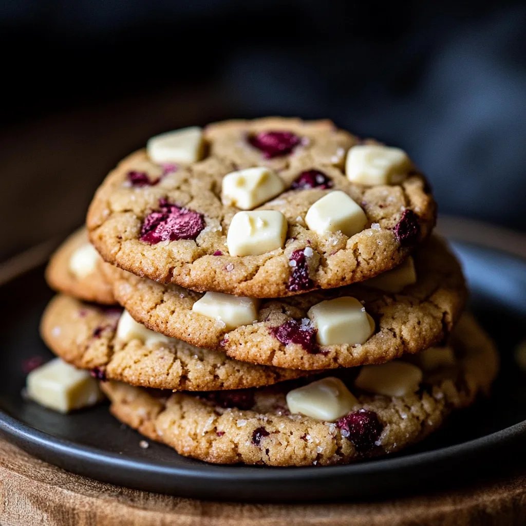Himbeer Cookies mit weißer Schokolade