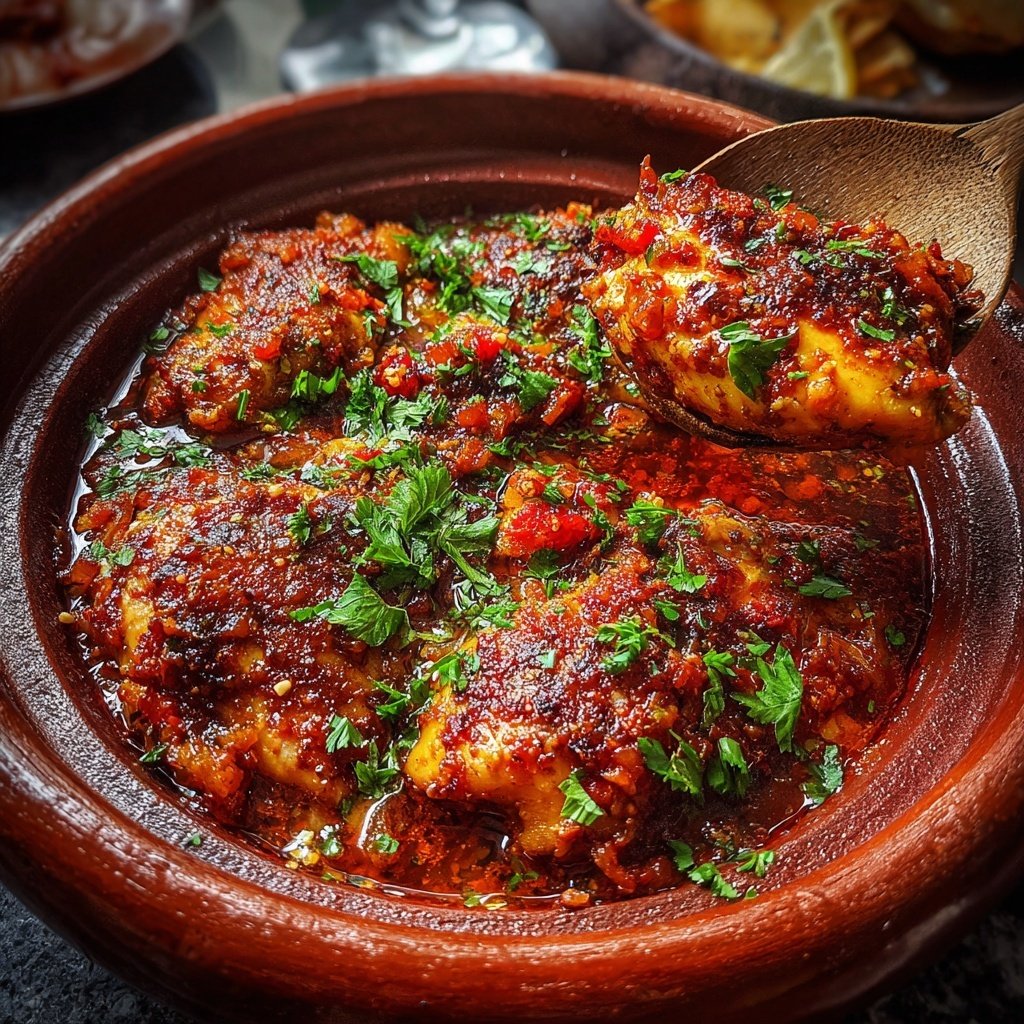 Internationale Küche Marokkanisches Hähnchen-Tagine