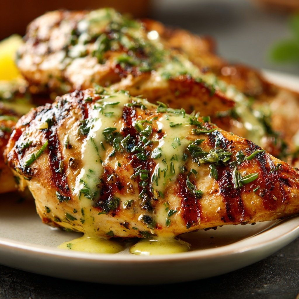 Gegrillte Hähnchenbrust Saftig