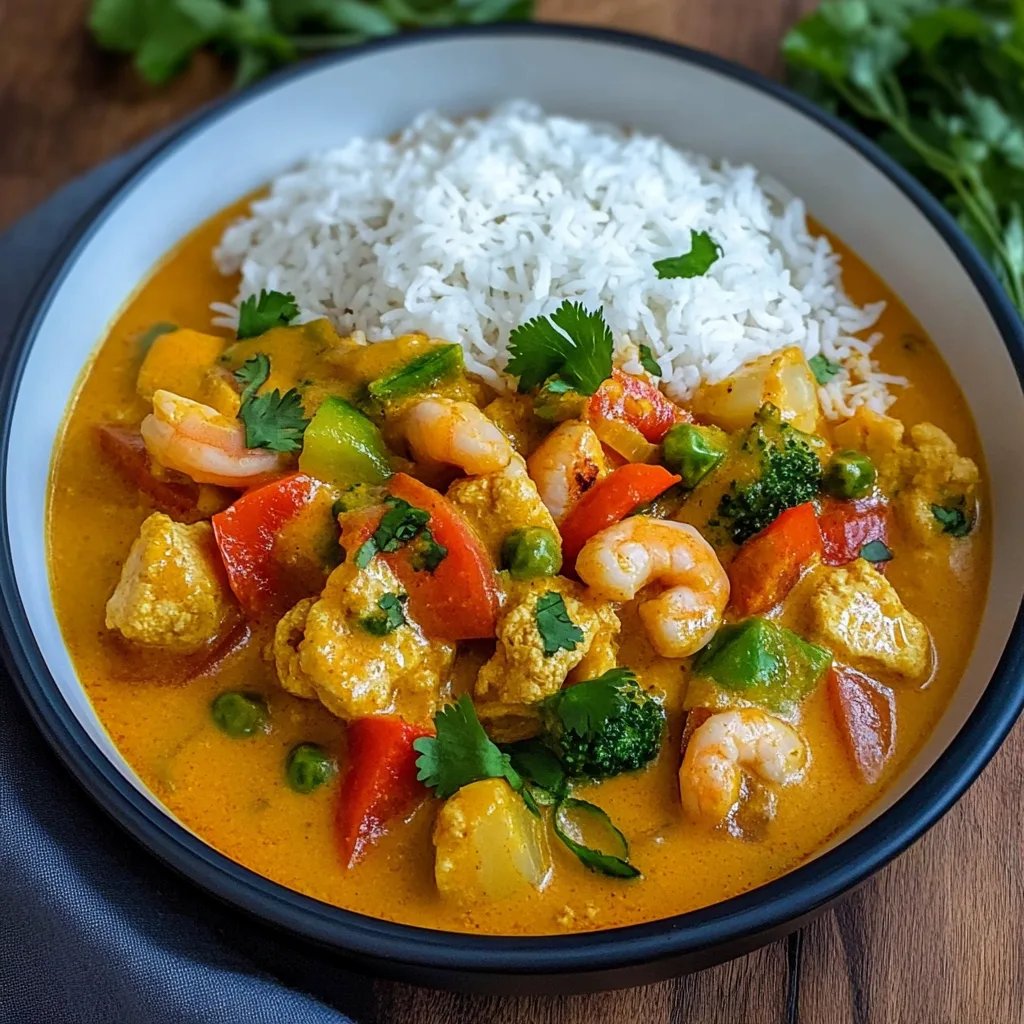 Schnelles Hähnchencurry mit Reis