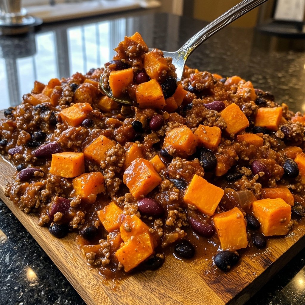 Chili sin Carne mit Süßkartoffeln