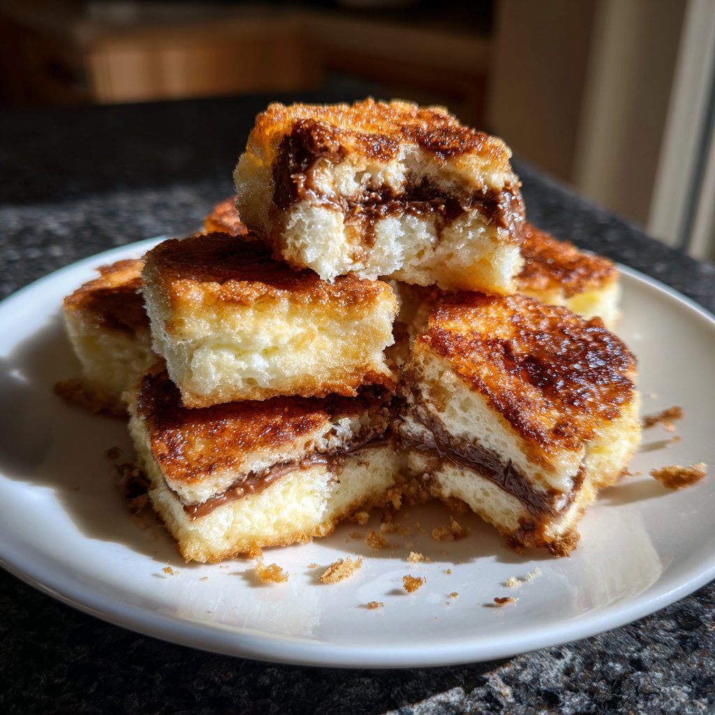 Quarkbällchen gefüllt mit Nougat