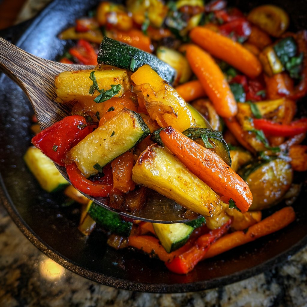 Mittagessen mit Ofengemüse